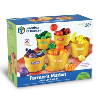 Learning Resources - Farmer’s Market Color Sorting Set ชุดตะกร้าใบใหญ่ชุดแยกสีผลไม้หลากสีสัน