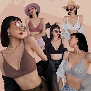 Push Up bra 1.5 / 6 ซม. ชุดชั้นในสตรี เกาหลี ชุดชั้นใน เอวใหญ่ บาง ไร้รอยต่อ ด้านหลัง เซ็กซี่ ชุดชั้นใน