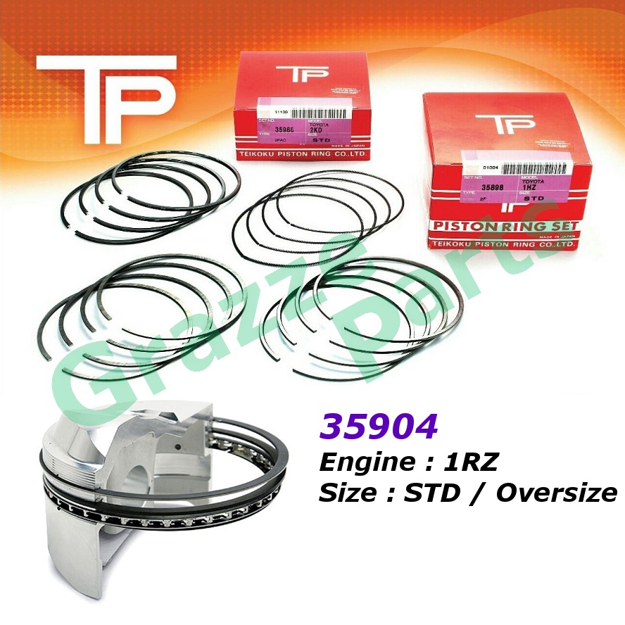 แหวนลูกสูบ TP สําหรับ Toyota Hiace RZH112 1RZ 1RZ-FE 2.0 (5904)