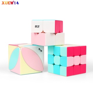 T8 Magic Cube Qiyi ลูกบาศก์นีออน สีมาการอง หมุนง่าย บรรเทาความเครียด