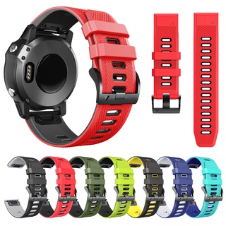 สายนาฬิกาข้อมือซิลิโคน ประดับเพชร สองสี สําหรับ Garmin Forerunner 935 945 955 965 22 มม. 26 มม.