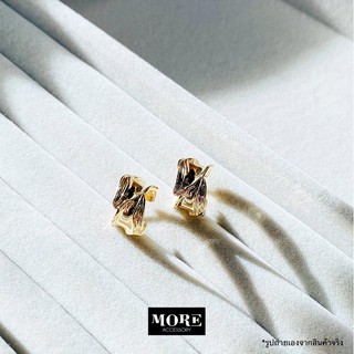 Vintage Floral Earrings ต่างหูสีทอง ลายเถาวัลย์ สไตล์วินเทจ ขนาดเล็ก