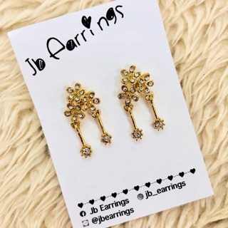 JB_Earrings ต่างหูดอกไม้ ระย้า Flower earrings