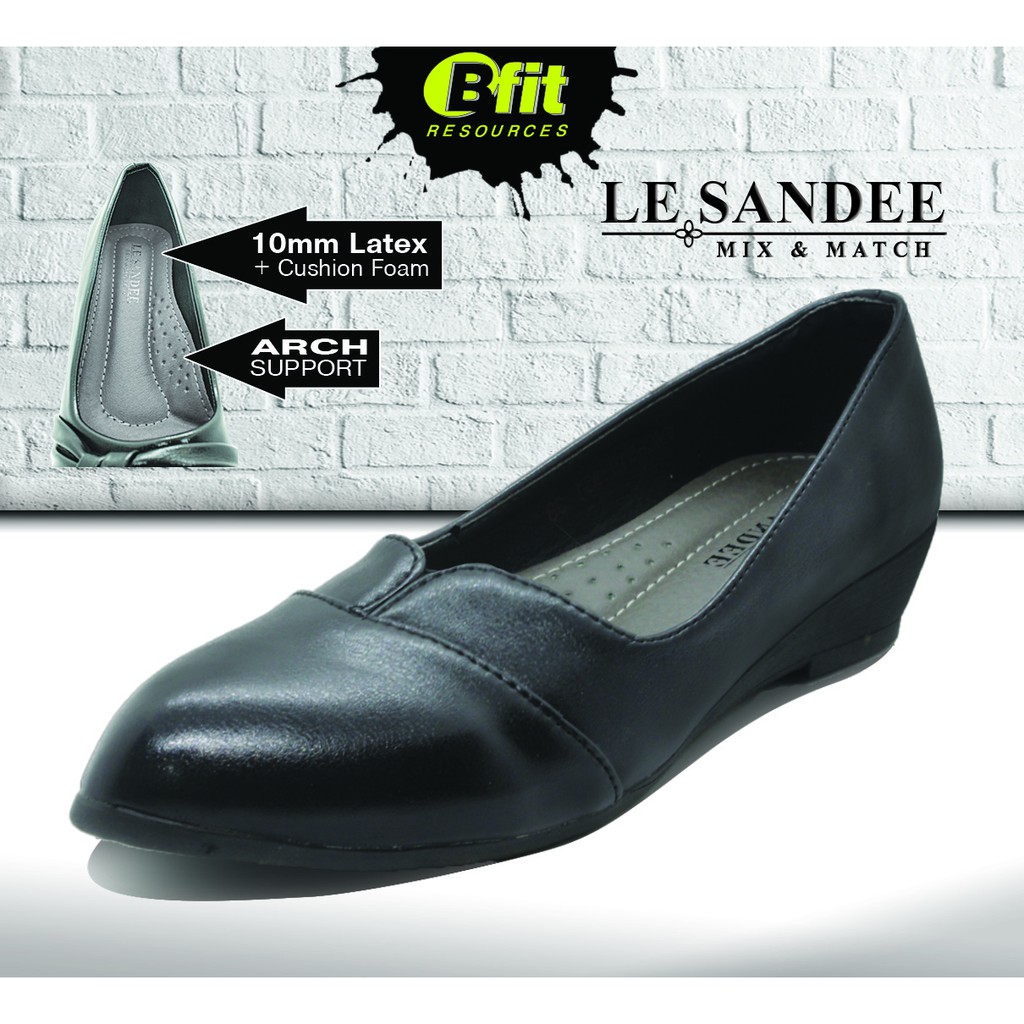 [LESANDEE] Office Ladies Shoes x Black PMC-519-W51