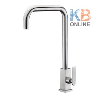 KF-37-517-63 ก๊อกซิงค์เดี่ยวติดบนเคาน์เตอร์ Deck Mounted Kitchen Sink Cold Water Faucet Stainless KARAT FAUCET