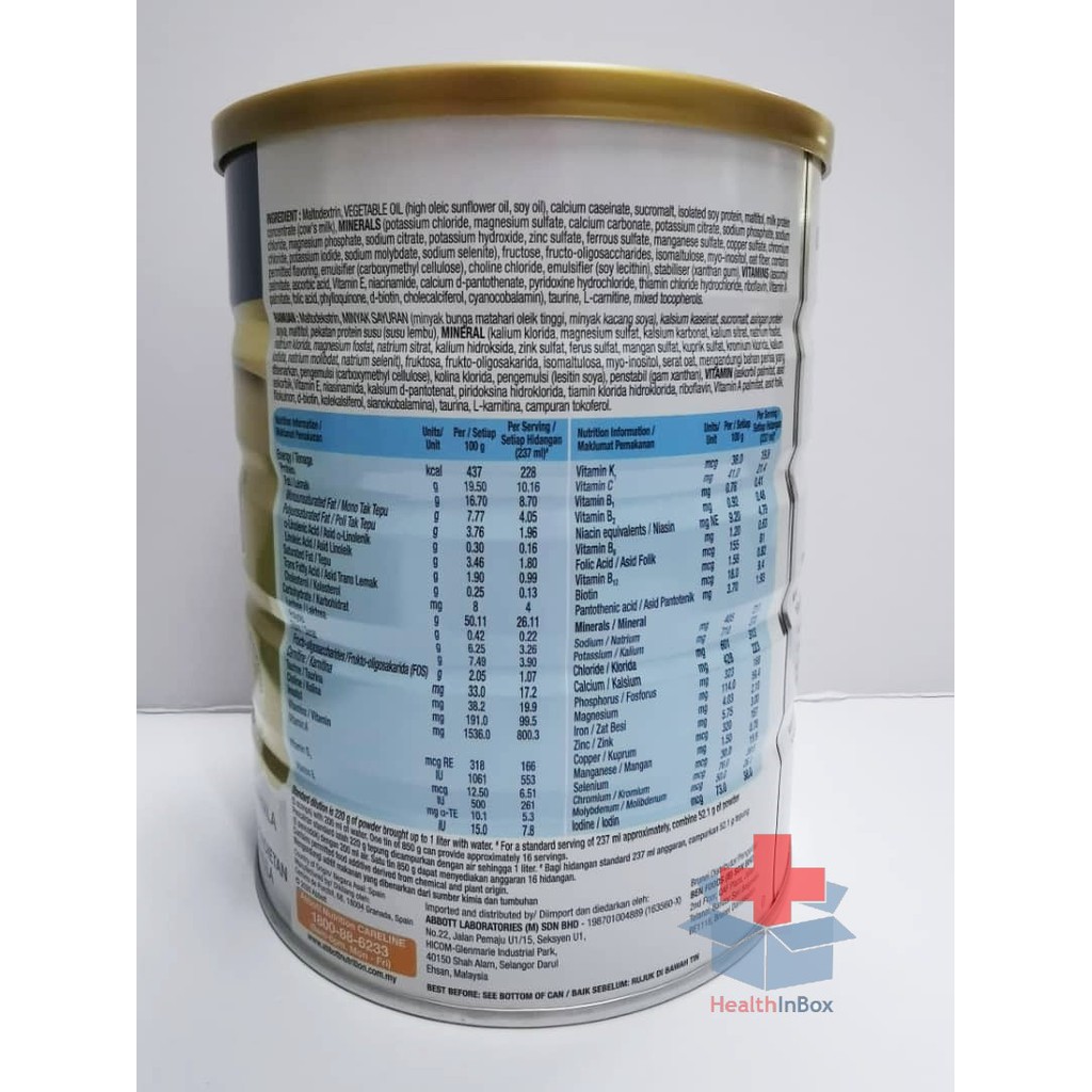 Glucerna Milk Powder Nutrition Facts | Besto Blog