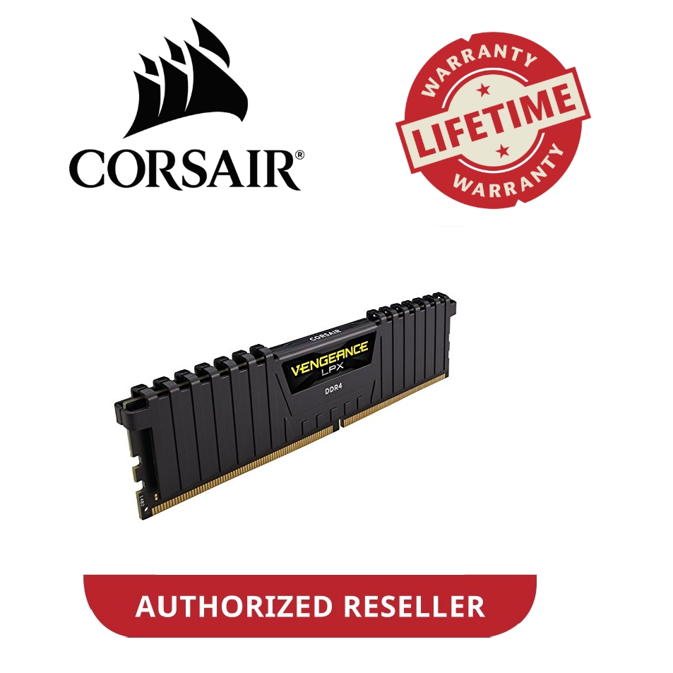 Corsair Vengeance LPX 16GB DDR4 3000MHz C16 Dimm Ram Black (CMK16GX4M1D3000C16)