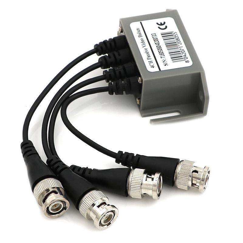 4 Channel Passive Cctv Camera Utp Bnc Video Balun Transceiver Rj45 Cat5 ...
