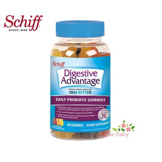 Schiff Digestive Advantage® Probiotic Gummies Natural Fruit Gummies โพรไบโอติค กัมมี่รสผสไม้