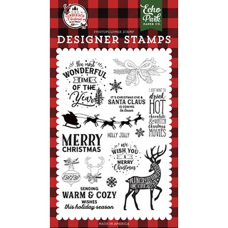 Clear Stamp เคลียร์แสตมป์ ตัวปั้มใส Warm &amp; Cozy Wishes  6x4 นิ้ว 🎅🎄