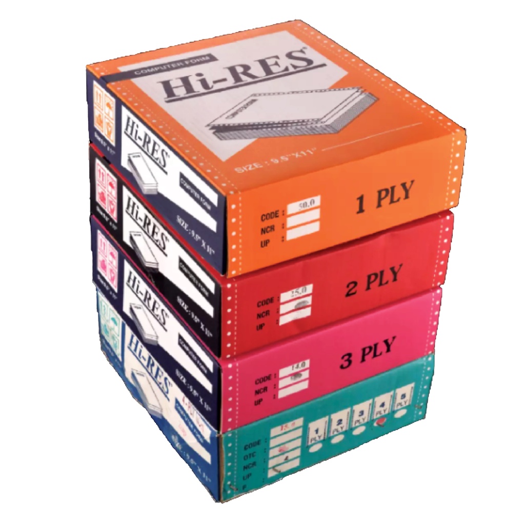 คอมพิวเตอร์ FORM 9.5" X 11" (1 PLY / 1 PLY 2 UP / 2 PLY / 2 PLY 2 UP / 3 PLY / 3 PLY 2 UP / 4 PLY)