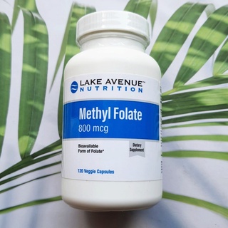 เมทิล โฟเลต Methyl Folate 800 mcg 120 Veggie Capsules (Lake Avenue®) วิตามิน บี Vitamin B กรดโฟลิค Folic acid