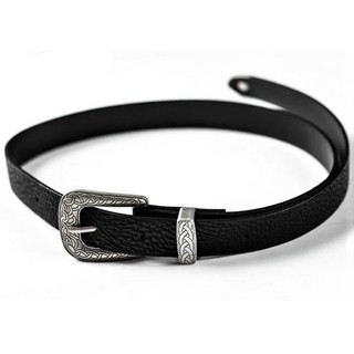 Fin 1 เข็มขัดผู้หญิง Womens Belt รุ่น Country Style 1454 - สีดำ