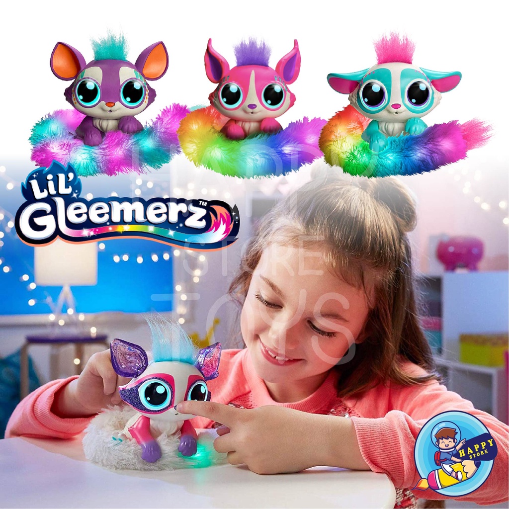 ตุ๊กตา ของเล่น แมทเทล Lil 'Gleemerz รูปสายรุ้งของเล่นตุ๊กตาสีหางจิ้งจอก มีไฟที่หาง