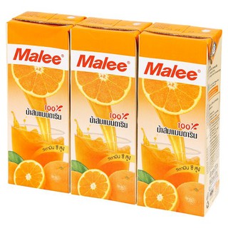 ✨ขายดี✨ มาลี น้ำส้มแมนดาริน 100% 200มล. x 3 กล่อง Malee 100% Mandarin Orange Juice 200ml x 3 boxes