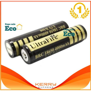 Ultrafire Eco Ultrafire ถ่านชาร์ต 18650 3.7V 4000 mAh - สีขาว-ดำ (2 ก้อน)