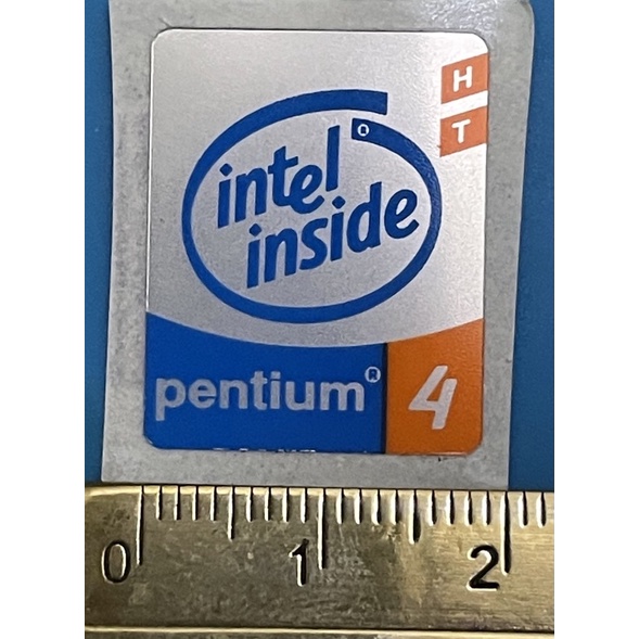 สติ๊กเกอร์โลโก้ สติ๊กเกอร์ intel Pentium 4 HT gen1 ขนาดใหญ่ดั้งเดิม