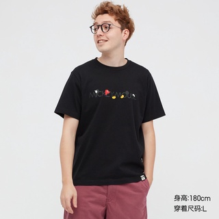 Uniqlo เสื้อยืดแขนสั้น พิมพ์ลายมิกกี้เมาส์ สําหรับผู้ชาย และผู้หญิง (UT) 434375