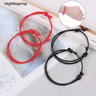 [highbuying] สร้อยข้อเท้า สายหนัง สีแดง นําโชค DIY สําหรับทุกเพศ 2 ชิ้น