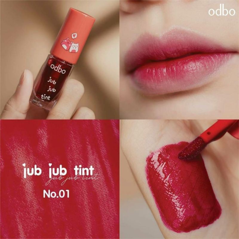 Odbo jub jub tint ลิปทิ้นท์ odbo หัวแปรงนุ่มนวลดุจกำมะหยี่