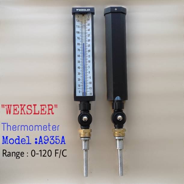 เกจวัดอุณหภูมิ-เทอโมมิเตอร์ Thermometer ยี่ห้อ Weksler Model:A935Aก้านยาว9นิ้ว