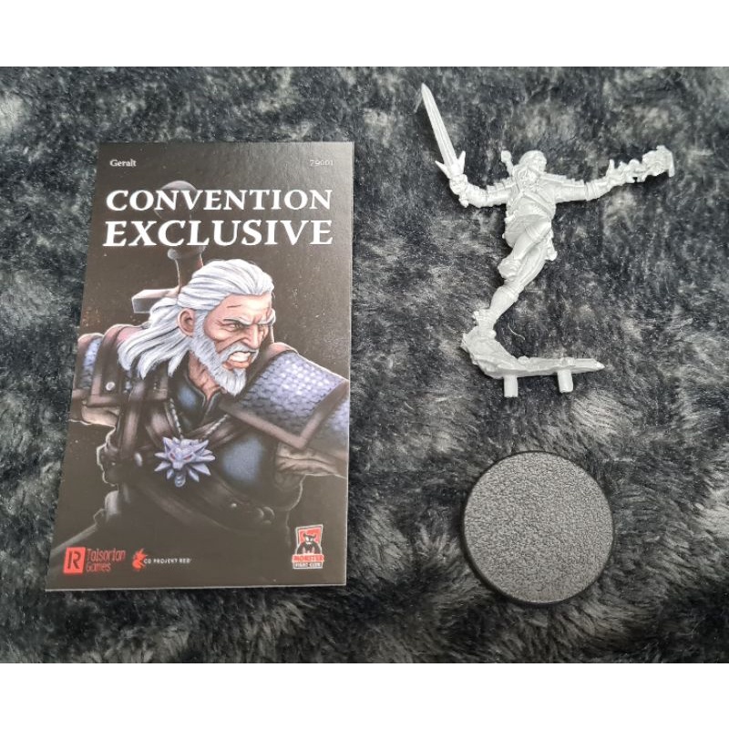 Geralt the Witcher miniature Gencon 2022 Convention Exclusive นำมาเล่นกับ The Witcher old world ได้ค