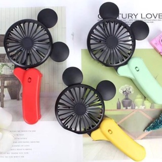 พัดลม Mickey Mouse พกพาง่าย คลายร้อน มีเก็บเงินปลายทาง