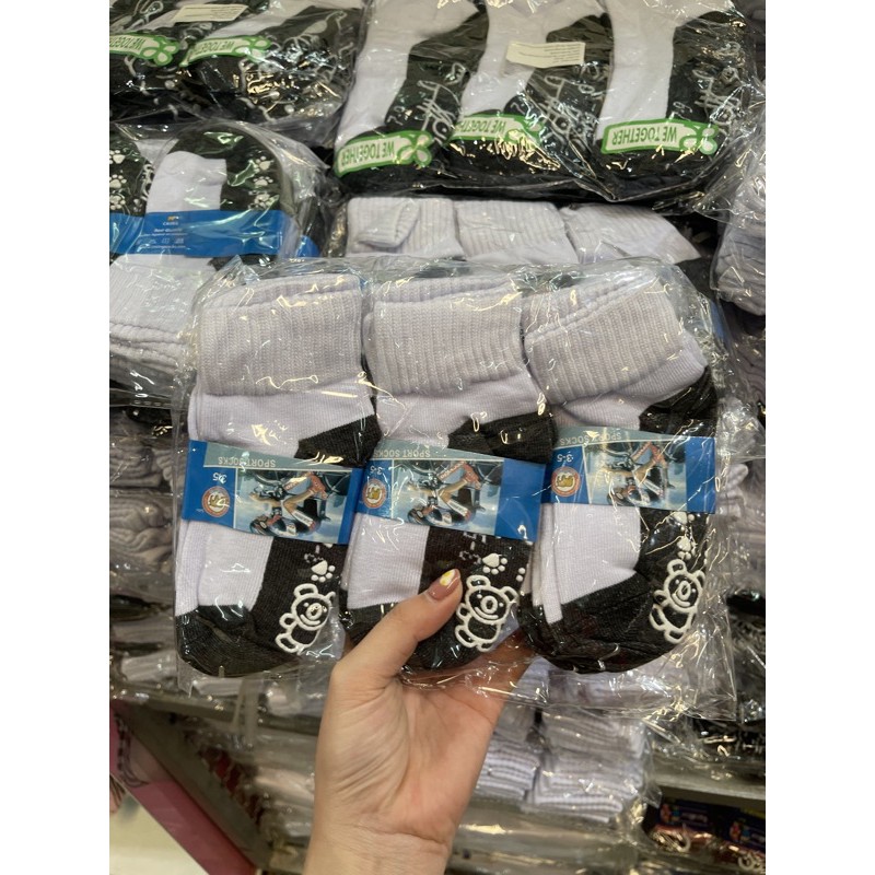 ( ยกแพ็ค 12 คู่ ) ถุงเท้านักเรียนยกโหล เนื้อดี ราคาถูก (ใส่โค้ด CKWSNT1 ลด20%)