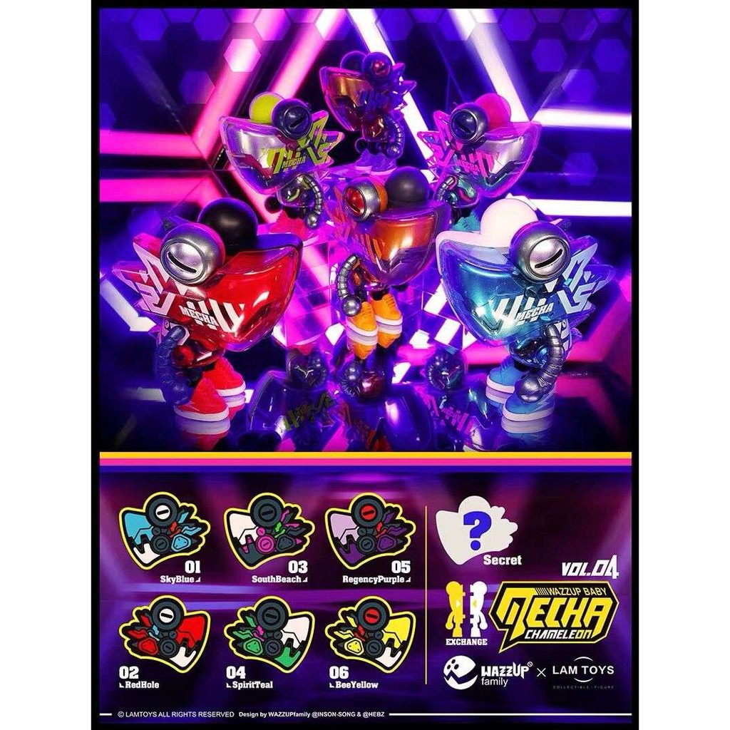 SALE LAMTOYS Wazzup Baby Chameleon Vol.4 ลิขสิทธิ์แท้ ของสะสม Lam Toys