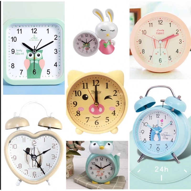 [ มี 5 แบบ 4 สี ] นาฬิกาปลุก นาฬิกาตั้งโต๊ะ เสียงกระดิ่ง เสียงดังเวลาปลุก