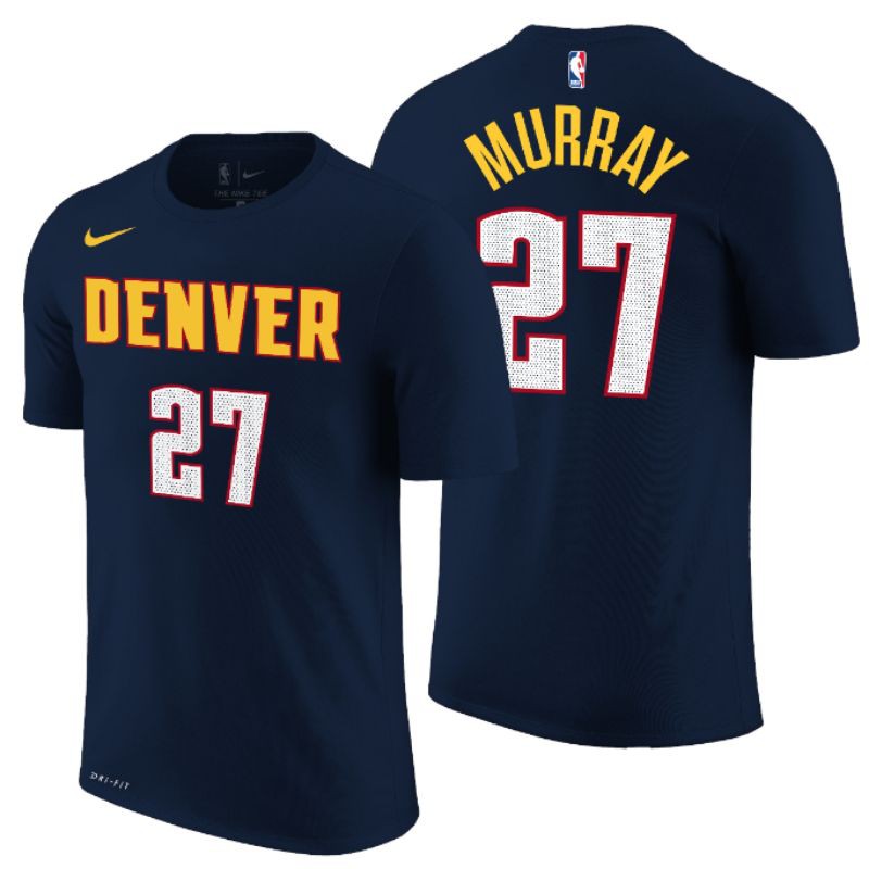 เสื้อยืด ลายบาสเก็ตบอล Nba Denver Nuggets No 27 Jamal Murray Icon Edition