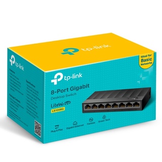 HUB 8-Port 10/100/1000Mbps Desktop Switch LS1008G TP-LINK(รับประกันLIMITED LIFETIME)