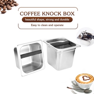 ถังเคาะกากกา แฟถังเคาะกาแฟ ถังเคาะกาแฟแบบสแตนเลส  ถังเคาะกากกาแฟ coffee bucket ฟู้ดเกรด ที่เคาะกากกาแฟ encoremall