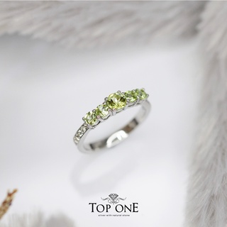 Top1Jewelry แหวนเงินแท้925 พลอย Green Tourmaline แท้