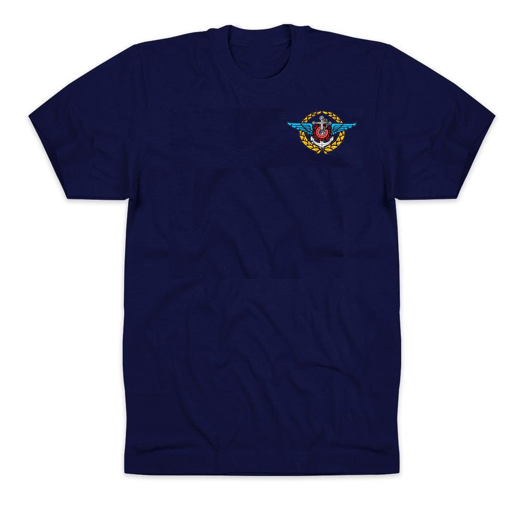 เสื้อยืดสีกรมท่า ลายกองทัพไทย ไมโครไฟเบอร์  เบา ลื่น ใส่สบาย ไม่อมเหงื่อ