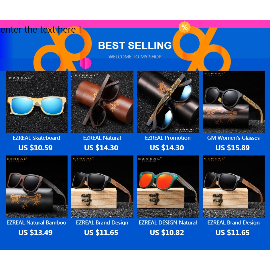 In StockEZREAL Polarized Sunglasses Men Women S5091 Brand Wooden