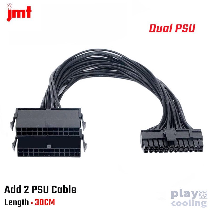 Add 2 PSU Cable (สายต่อพ่วง psu 2ตัว ให้เปิดพร้อมกัน) - playcooling ...