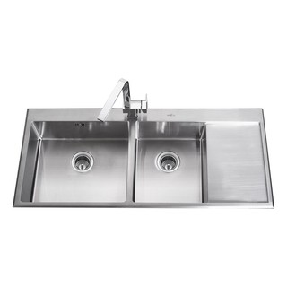 ซิงค์ฝัง 2หลุม 1ที่พัก MEX SCD1202 อ่างล้างจานฝัง BUILT-IN SINK WITH 2 BOWLS &amp; 1 DRAINER MEX SCD1202 STAINLESS อ่างล้างจ