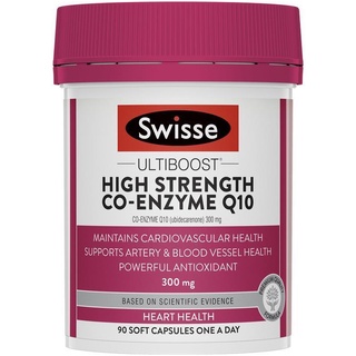 Swisse CoQ10 300mg 90 Capsules สนับสนุนสุขภาพของหัวใจและหลอดเลือดหัวใจ