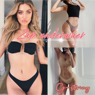 🎀zap🎀G-string จีสตริงสีพื้นเรียบๆผ้าลื่น606