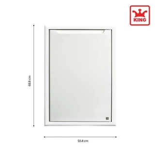 King Platinum บานซิงค์เดี่ยวรุ่นเคิร์ฟ ขนาด50.8x68.8x8.5 สีขาว