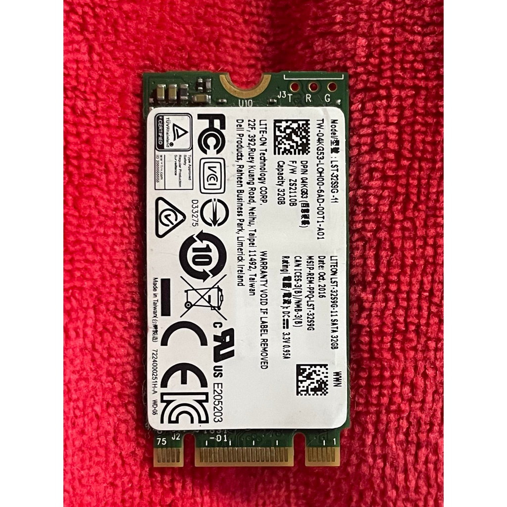 ฮาร์ดดิส เอส เอส ดี Lite On 32GB M.2 SATA 42MM SDD Solid State Drive LST 32S9G 4KG53 2242 Slot