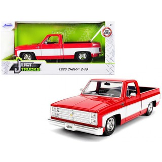 รถโมเดลกระบะ JADA31608 เปิดประตู กระโปรงหน้า-หลัง ได้ 1985 chevy c-10 1/24 สีแดง