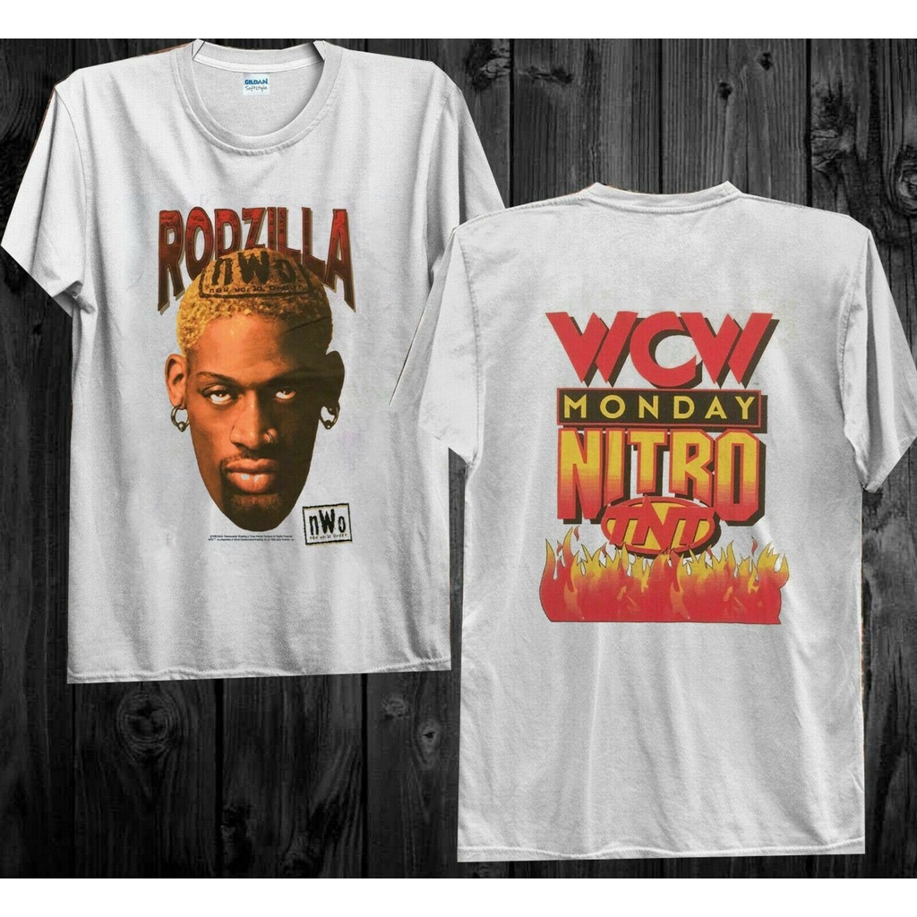 เสื้อยืด ผ้าฝ้าย พิมพ์ลาย Rodzilla Dennis Rod nWo WCW wwf wwe 1998 TNT TY5GF1ER9105 90's สไตล์วินเทจ