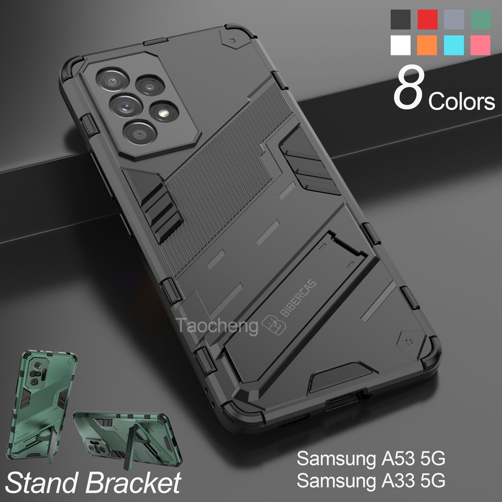 สําหรับ Samsung Galaxy A73 A53 A33 A23 A13 LTE 5G เกราะเคสโทรศัพท์เกราะแข็งกันกระแทกฮาร์ดกลับวงเล็บฝาหลังแฟชั่น Punk ปลอก
