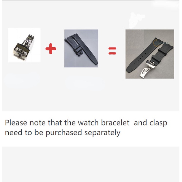 สายนาฬิกาข้อมือ ยางซิลิโคน 26 มม. พับได้ สําหรับ Audemars And Piguet watch band 15400 15500