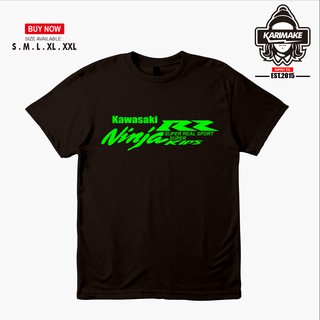 เสื้อยืดผ้าฝ้ายพิมพ์ลายแฟชั่น เสื้อยืด พิมพ์ลายรถจักรยานยนต์ Kawasaki Ninja RR Super Kips