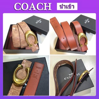 Coach F78178  เข็มขัดหนัง  เข็มขัดสตรี เข็มขัด  นูนเข็มขัดสองด้าน