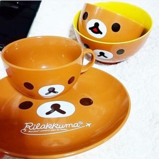 Set จานชาม เซรามิค ริลัค​คุ​มะ​ rilakkuma​