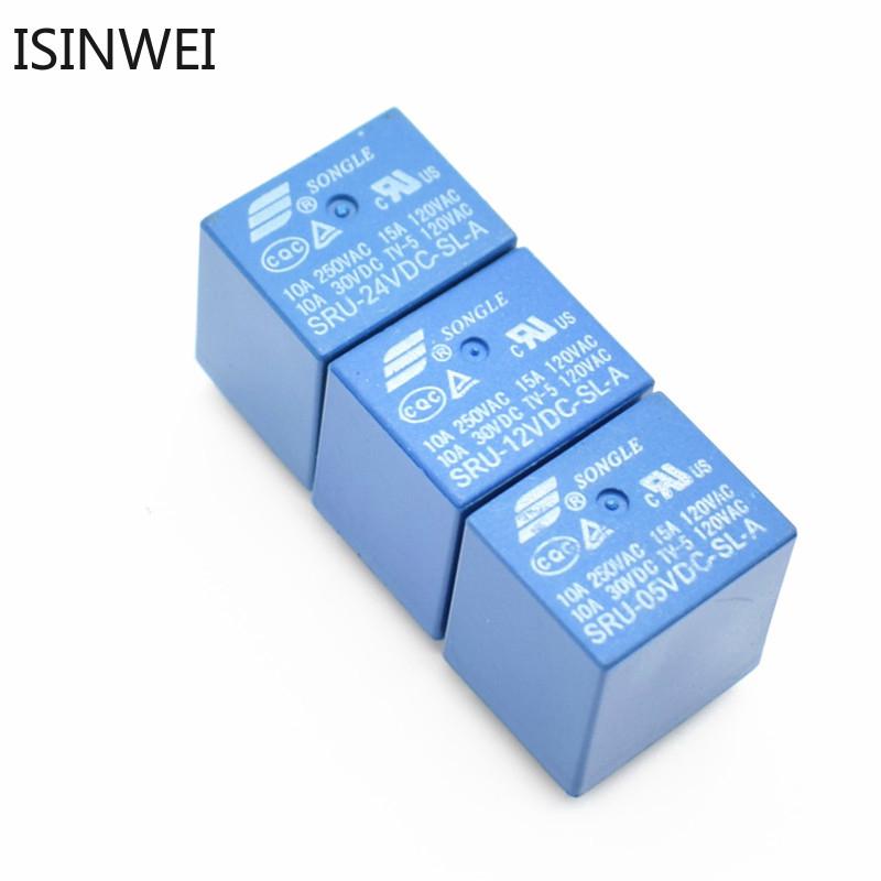 5PCS Power Relays SRU-05VDC-SL-A SRU-12VDC-SL-A SRU-24VDC-SL-A 4PIN Relay Wholesale Price